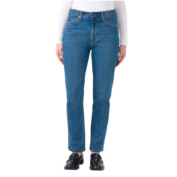Kirkland Signature Ladies' Straight Leg Jeans Blue High Rise Size 6 - Picture 1 of 4